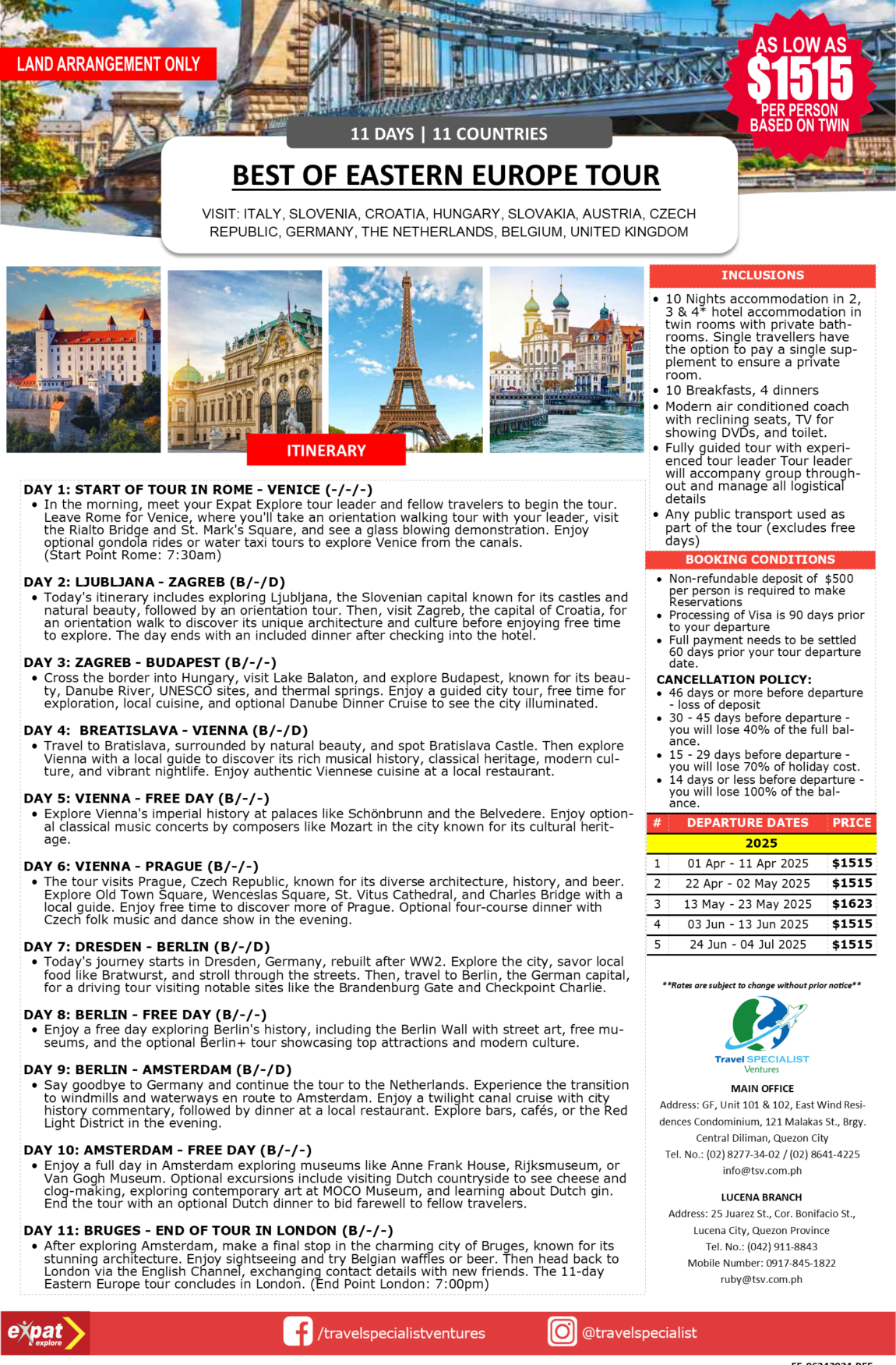 11 DAYS BEST OF EASTERN EUROPE TOUR