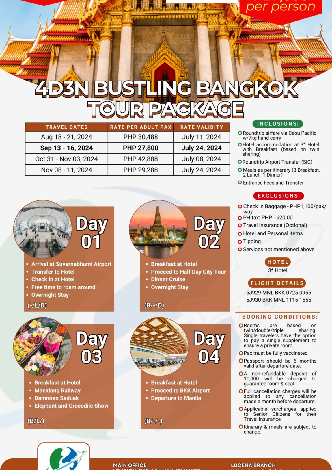 4D3N Bustling Bangkok UP RATE