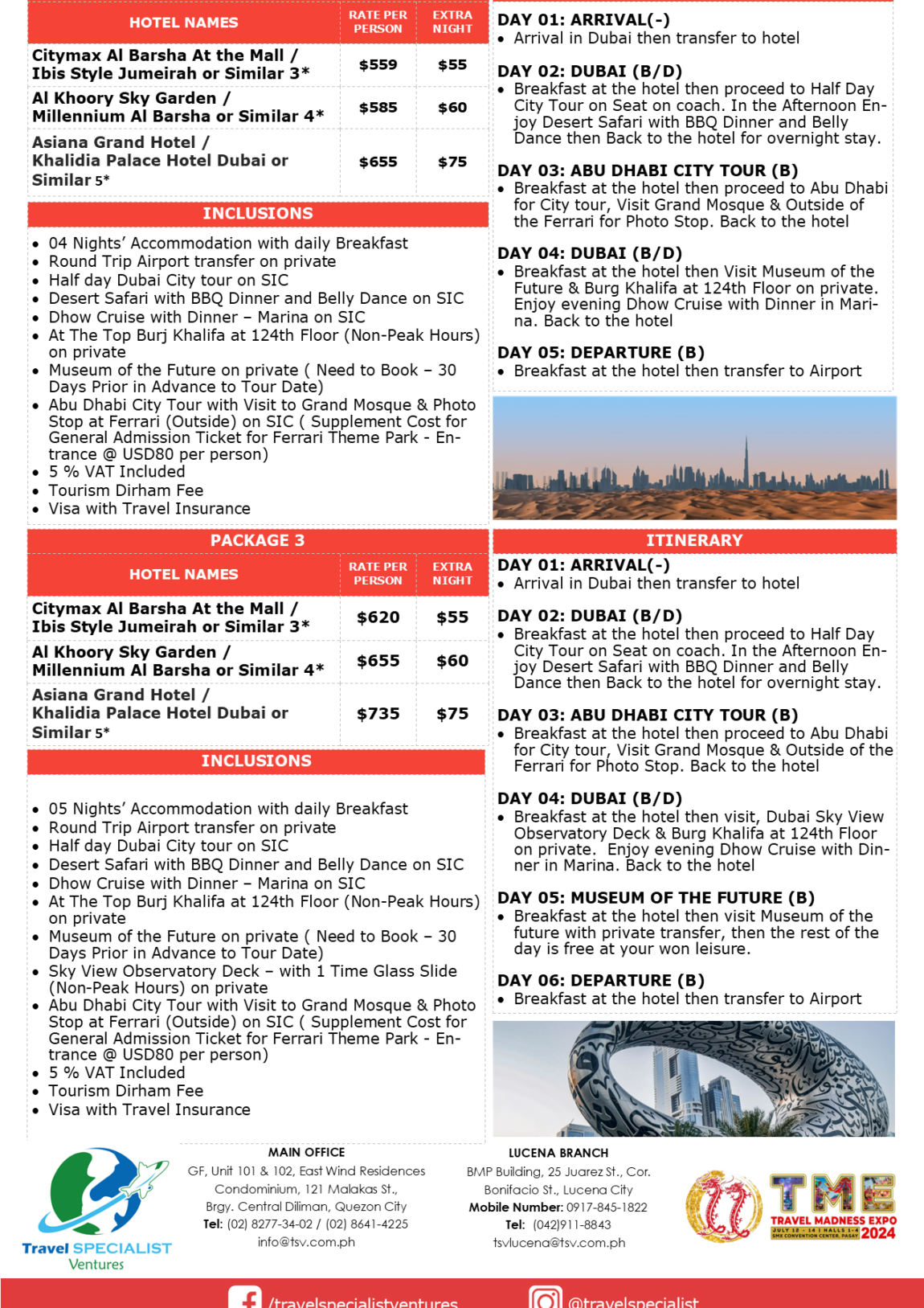 TME2024 Dubai Summer Packages P2